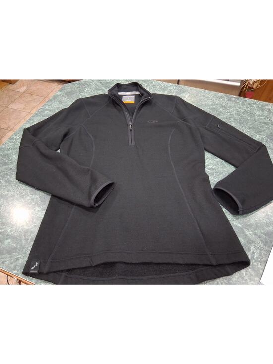 Icebreaker Jackets & Blazers - Icebreaker Women's Merino Wool Long Sleeve 1/2 Zip Fitted Thermal Top Sz L Black